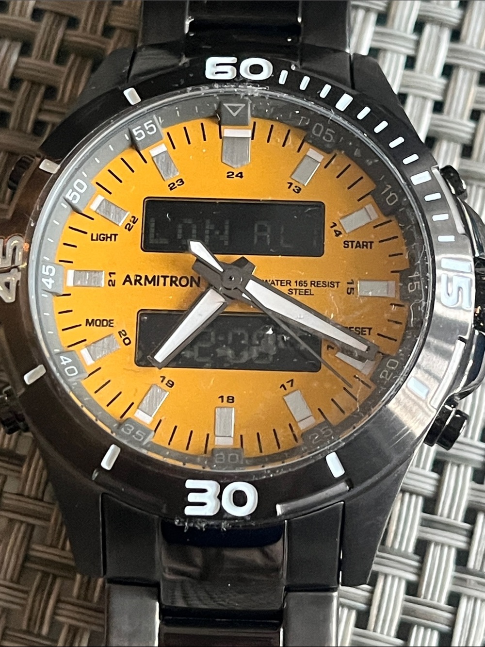 Armitron Men's Watch with Orange Dial and Silver Accents